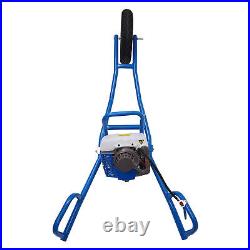 Hand Push 63CC 4HP Gas Powered Post Hole Digger Earth Auger Borer Bits and Wheel