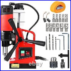 Magnetic Drill Press 1300W 810 RPM 1.6 Inch Boring Diameter 11Pcs Drill Bits