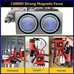 Magnetic Drill Press 1300W 810 RPM 1.6 Inch Boring Diameter 11Pcs Drill Bits