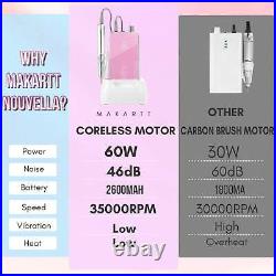 Makartt Pro Nail Drill For Mother's Day, Nouvella 35000RPM Nail Filer Machine