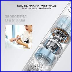 Professional Nail Drill 35000 RPM, Brushless Electric Nail Drill Machine, Cor