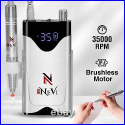 Professional Nail Drill Machine NeVi USA, 35000 RPM Rechargeable Nail File