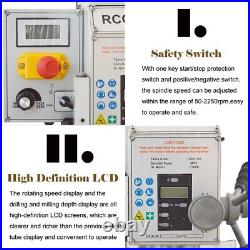 RCOG-25V Milling Drilling Machine 100W 50-2250rpm with MT3 Chucks 110V