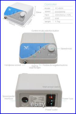 Strongdrill 50000RPM Brushless Electric Micromotor Nail Polishing Machine YCA500