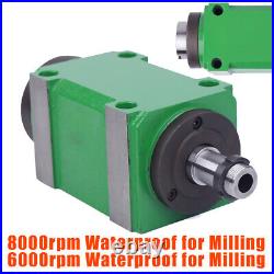 Waterproof BT30 5 Bearing 6000rpm CNC Drilling Power Head Milling Spindle Unit